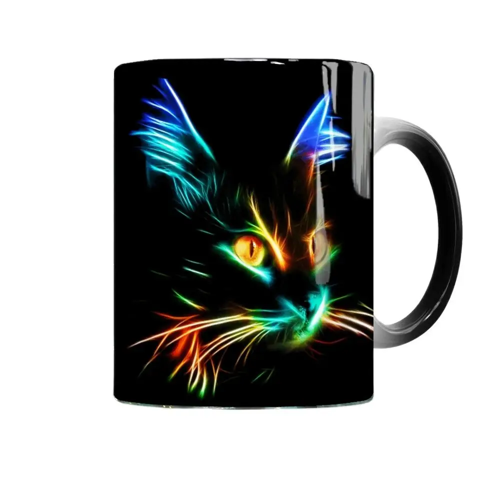 

Новые цвета, волшебная кошка, кофейная кружка, меняющая цвет, кружки, чашка 110 дц, керамическая чашка для чая, молока, подарок