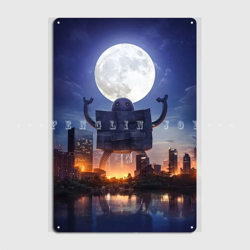 

Robot Rampage Metal Sign Club Party Bar Cave Customize Garage Decoration Tin Sign Poster