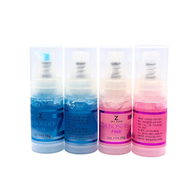 

2Bottles/set Sky Zone Remover Debonder Fast Sensitive Eyelash Extensions Sky Glue Gel Remover 15g No Burning False Lash Tools