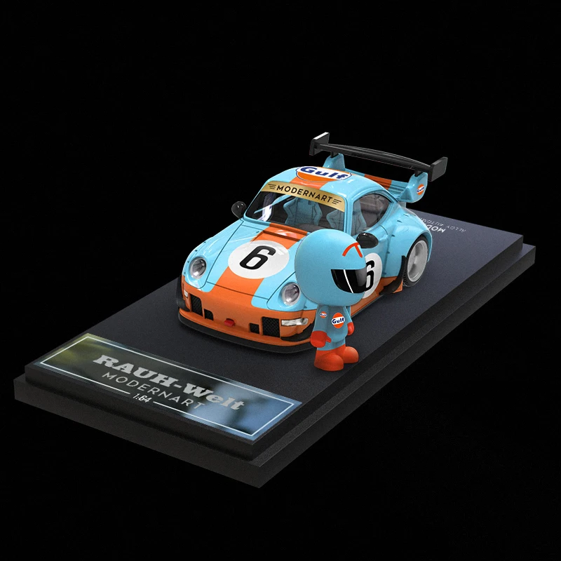 

Modernart 1:64 Timemicro Q Version Martini/Gulf Oil Alloy Simulation Model Car
