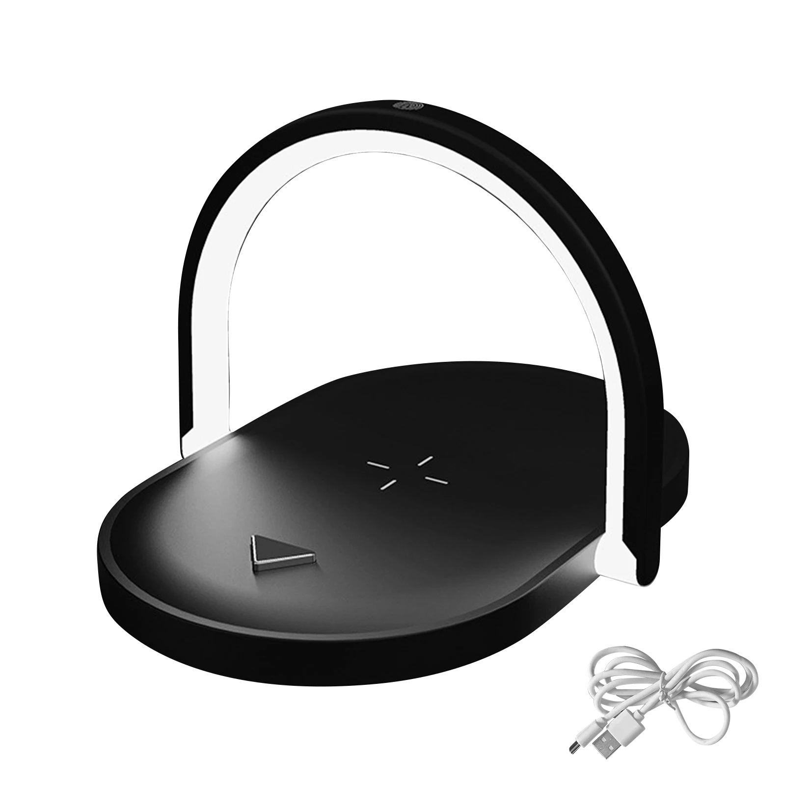 

Table Night Light Dorm Bedroom Phone Holder LED Desk Lamp Touch Control 3 Modes Reading Home Office With Wireless Charger