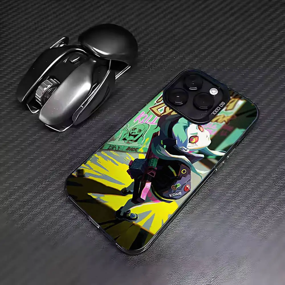 Фото Чехол для телефона R-Rebecca C-Cyberpunks-A-Anime, цвет серебристый, для iPhone 17, 16, 11, 12, 13, 14, 15 Plus, Pro Max, XS №4