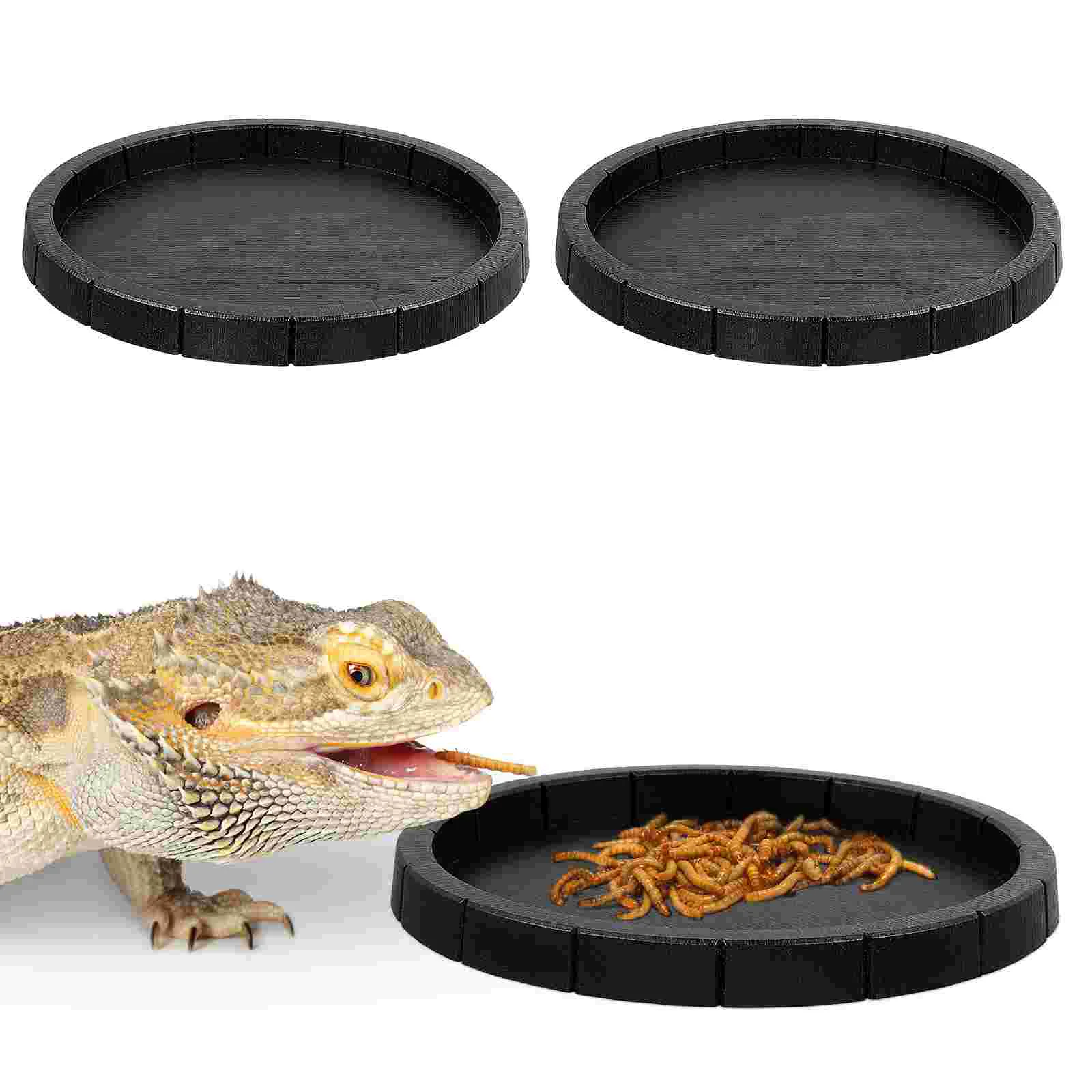 

Reptiles Feeders Pet Food Bowls Plastic Go Containers Feeding Eating Basins Lizards Turtle