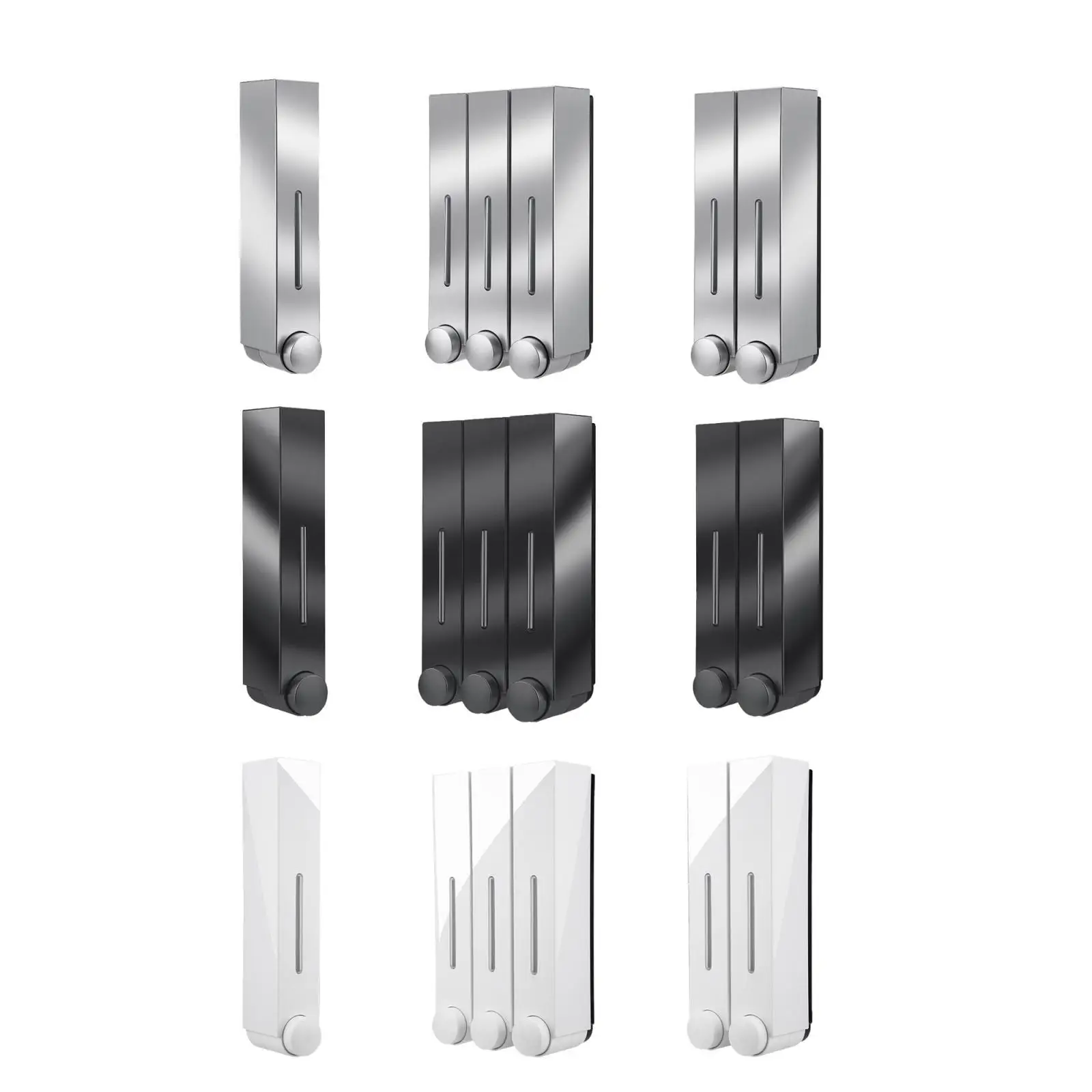 

Shampoo and Soap Dispenser Bathroom Wall Mounted Lotion Pump