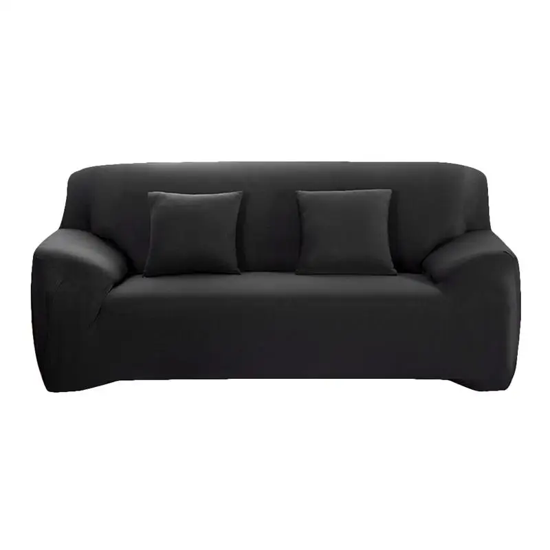 

Three-seat High Elasticity Anti-mite Chair Covers Sofa Cover Slipcover Couch (Black)