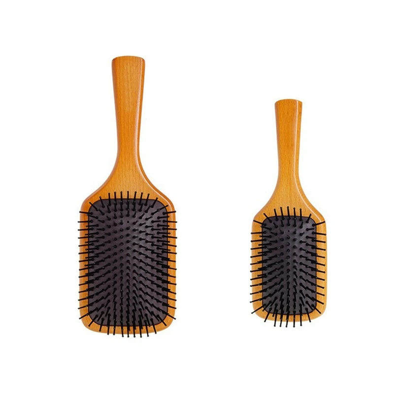 

Anti Static Hair Air Cushion Wooden Hairbrush Wet Curly Detangle Comb Hairdressing Styling Wood Massage Combs for Women