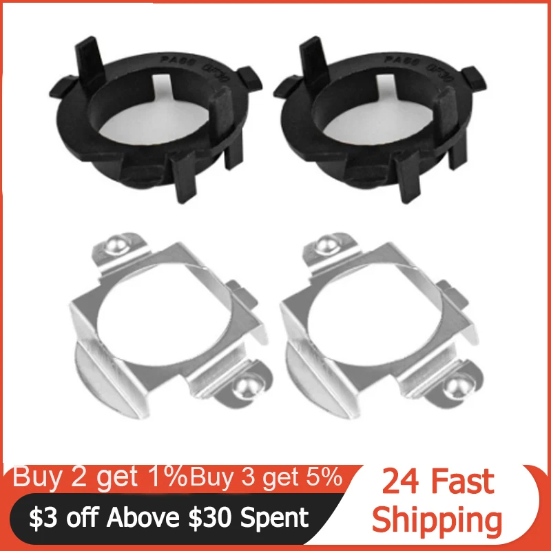 

VODOOL 2 шт. H7 автомобильная светодиодная лампа для фары адаптер базовый держатель для Mercedes-Benz BMW Audi розетка для фары Фиксатор Зажим для VW NISSAN