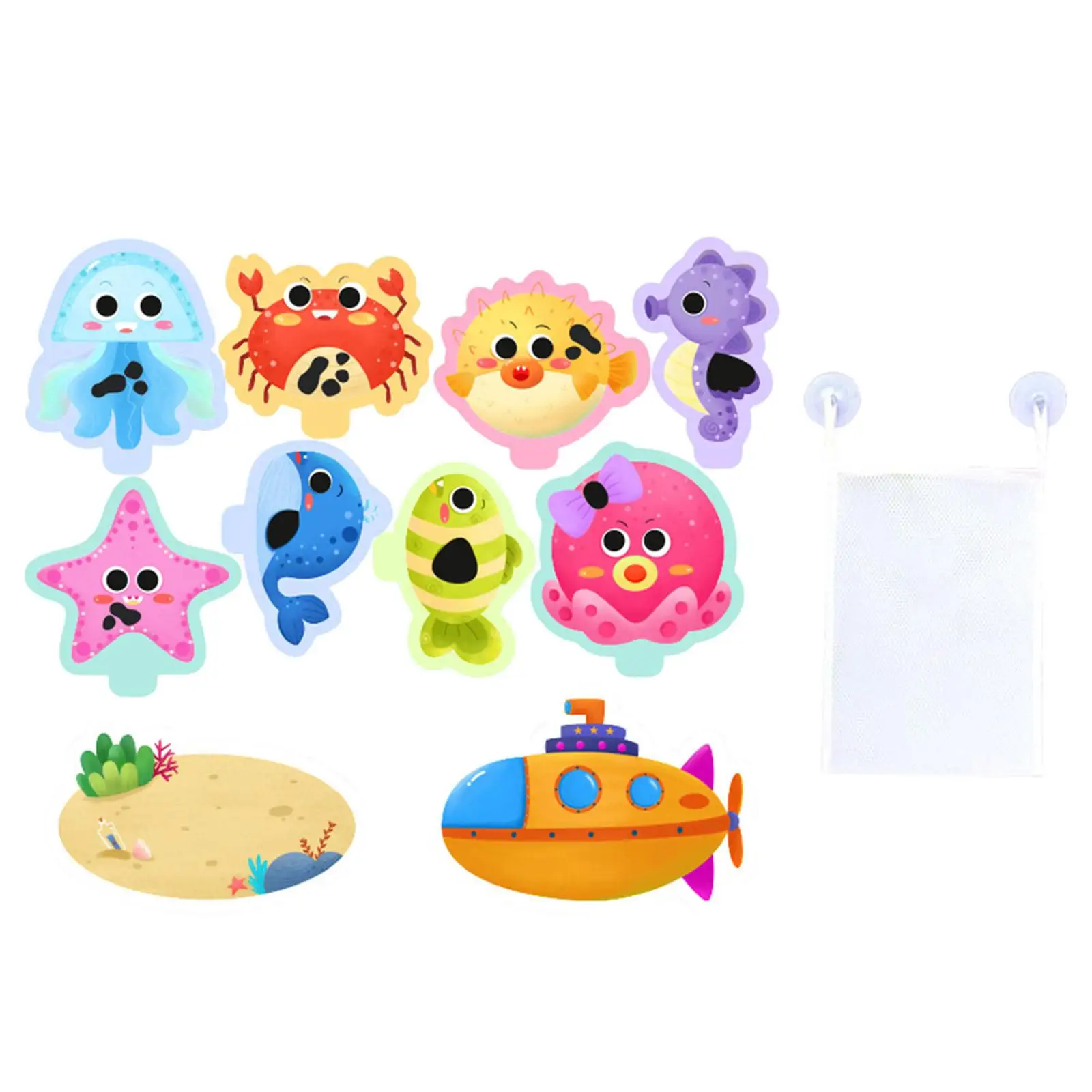 

10Pcs Sea Animal Bath Toys Preschool Game for Girls Boys Kids