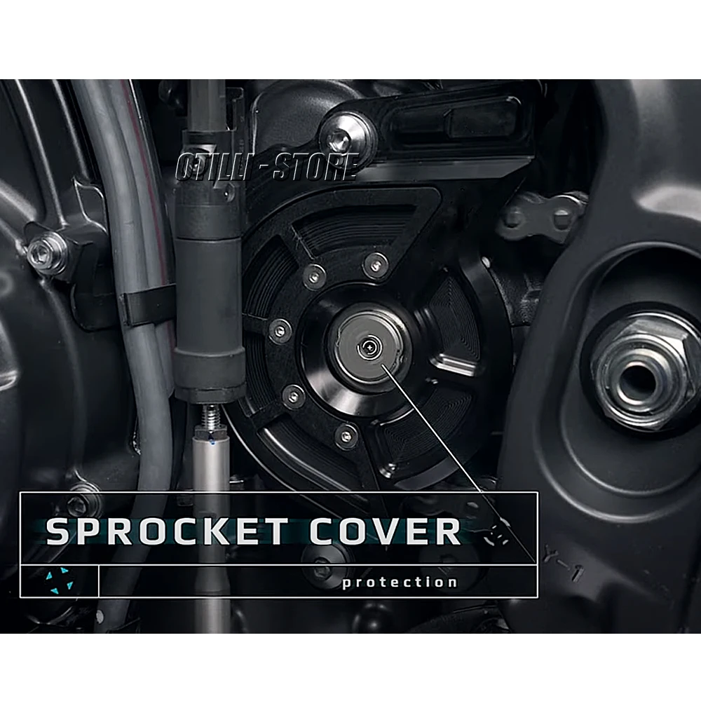 Фото Для Yamaha MT09 MT-09 SP Tracer900 Tracer 9 GT левая Звездочка цепь чехол аксессуары для мотоциклов защита цепи 2021 2022 №4