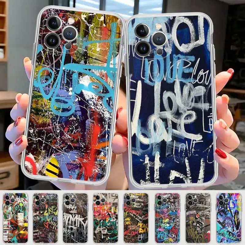 

Graffiti Phone Case For iPhone 14 11 12 13 Mini Pro XS Max Cover 6 7 8 Plus X XR SE 2020 Funda Shell