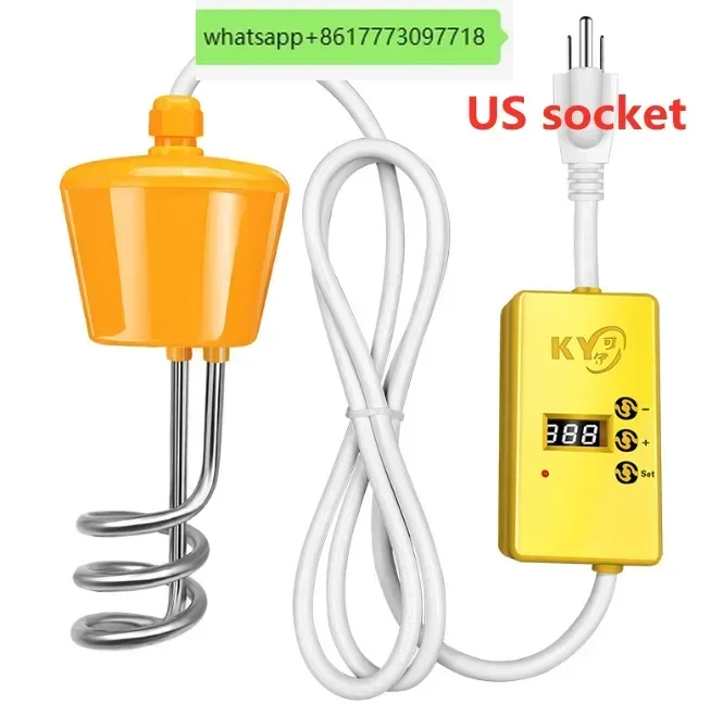 Suspensi 3000W Pemanasan Cepat Matikan Otomatis Bak Mandi Ketel Air Daya Tinggi