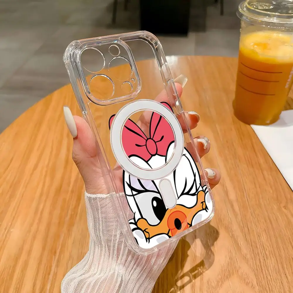 Чехол для телефона с рисунком Микки и Минни Маус IPhone 16 15 11 12 13 14 Plus Pro Max Magsafe