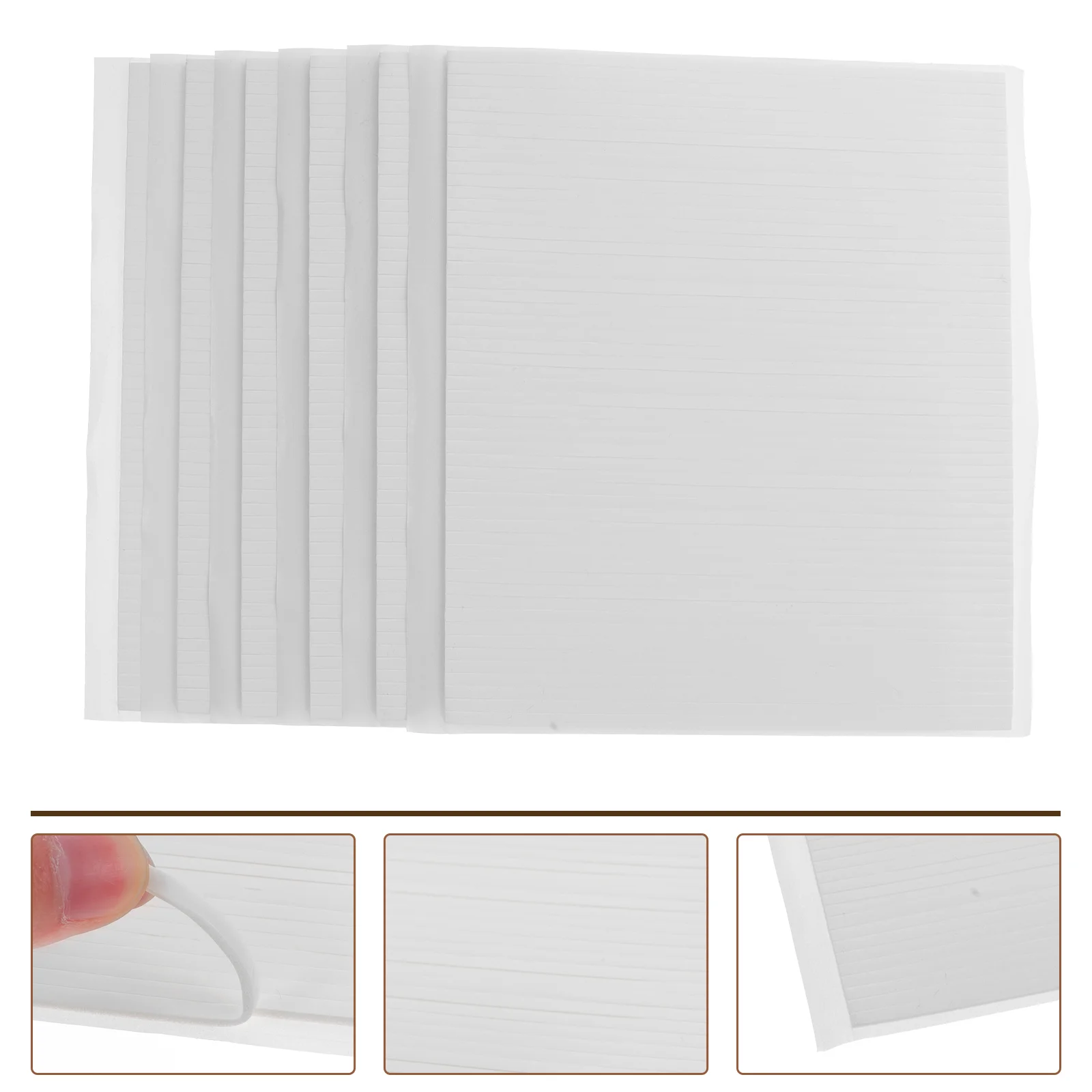 

6 Sheets Sticky Foam Strips Double Sided Adhesive Foam Strips White Dual-Adhesive Foam Sheets