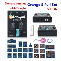 newest v1 36 orange 5 plus ecu programmer with dongle orange5 full adapters professional programming device not support update