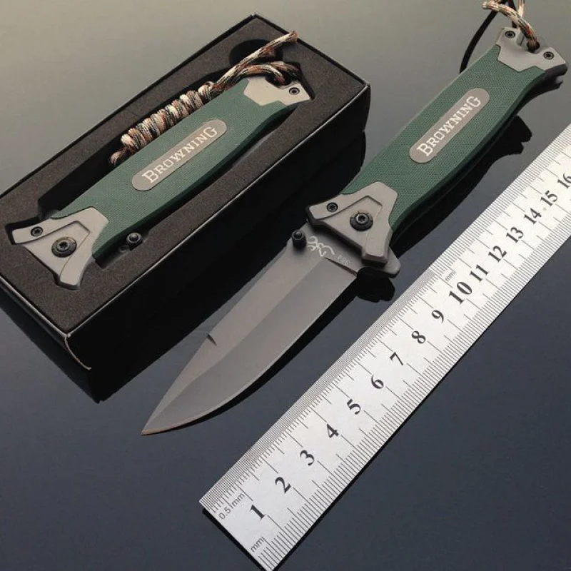 

New Bronning Spring Steels Portable Knife High Hardness Outdoor Folding Knife Self-Defense Car Practical Knife