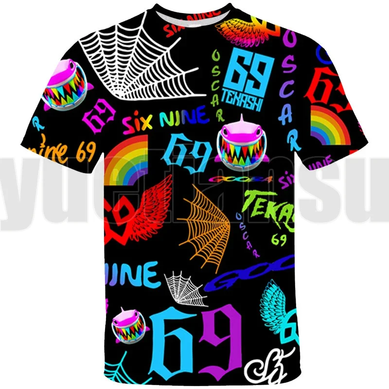 3D Аниме Tekashi 69 детские топы летняя футболка с героями мультфильмов 6ix9ine футболки