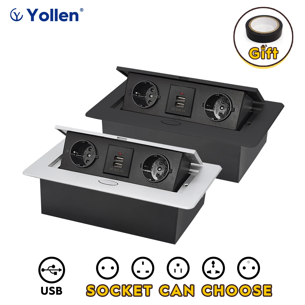 aluminum panel eu standard hidden type table socket 23 outlet usb ausb cfriluniversal white office kitchen cabinet desktop free global shipping