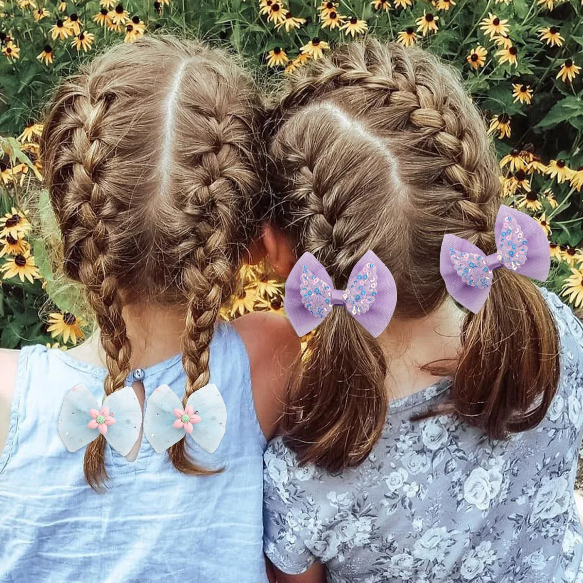 2 шт./компл. блестящая женская лента для волос с бантом эластичные резинки