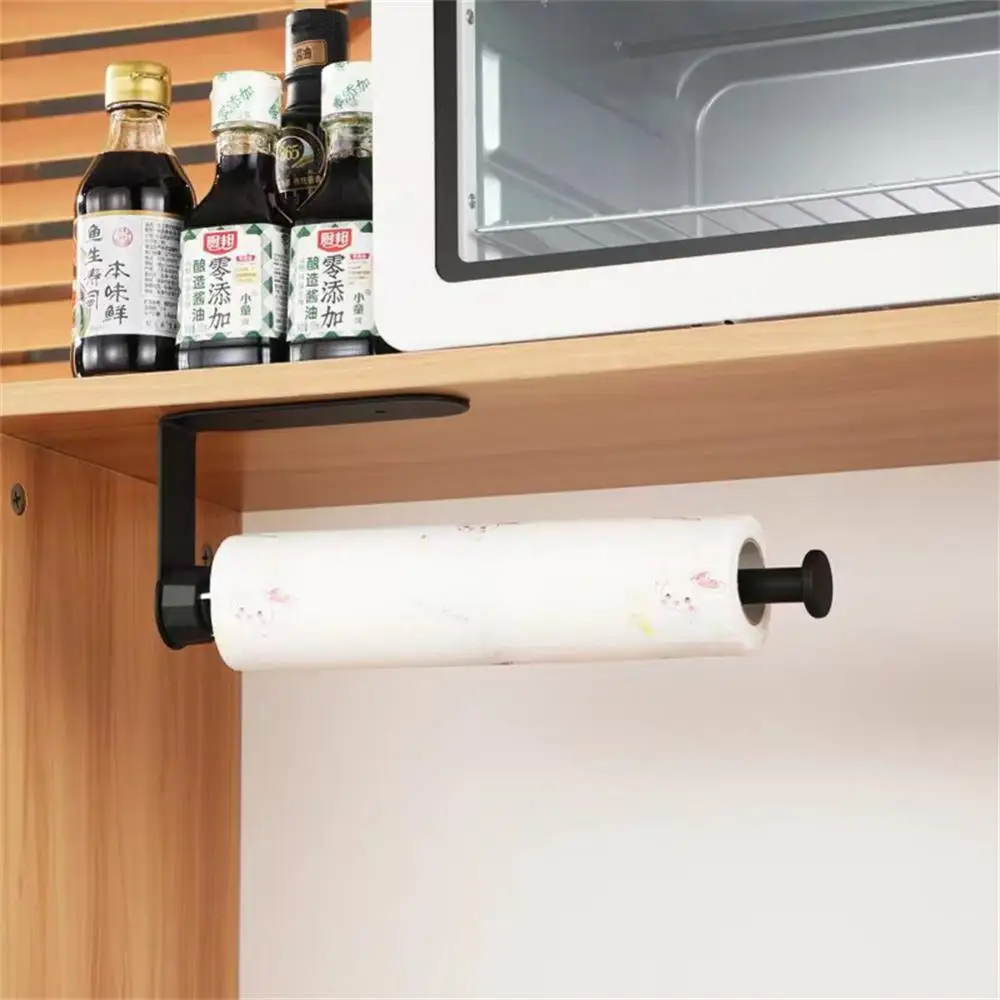 

Stainless Steel Tissue Holder Single Hand Operable Under Cabinet Towel Holder Self-adhesive Or Drilled Wall Mount