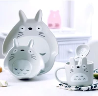 ceramic tableware dishes cartoon rabbit totoro gift kitchen cooking tools accessories household tableware bowl set cute bowl