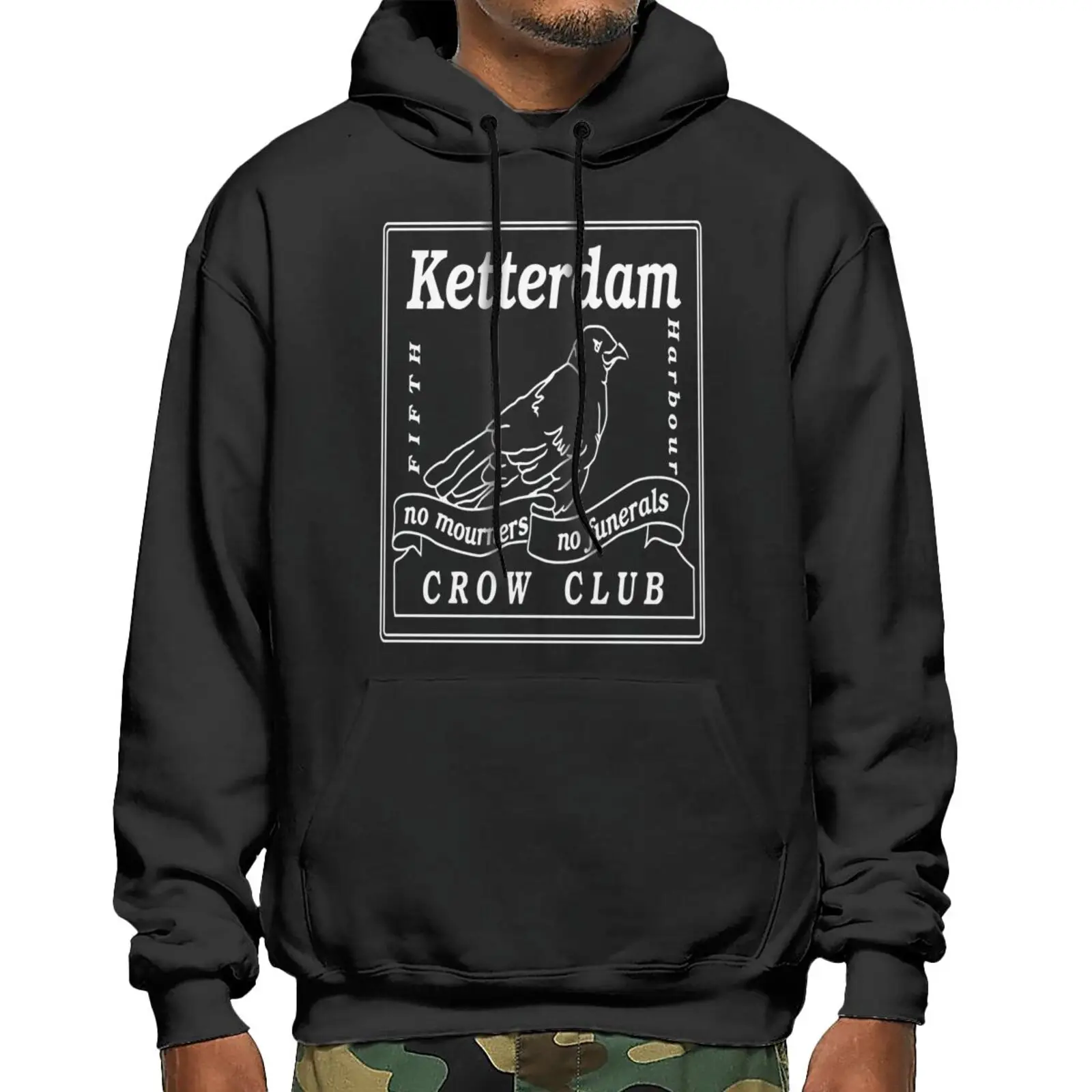 

Ketterdam Crow Club No Mouners No Sweatshirts Hoodies Tracksuit Graphic Hoodie Man Hoodie Branded Men's Clothing Zip Up Hoodie