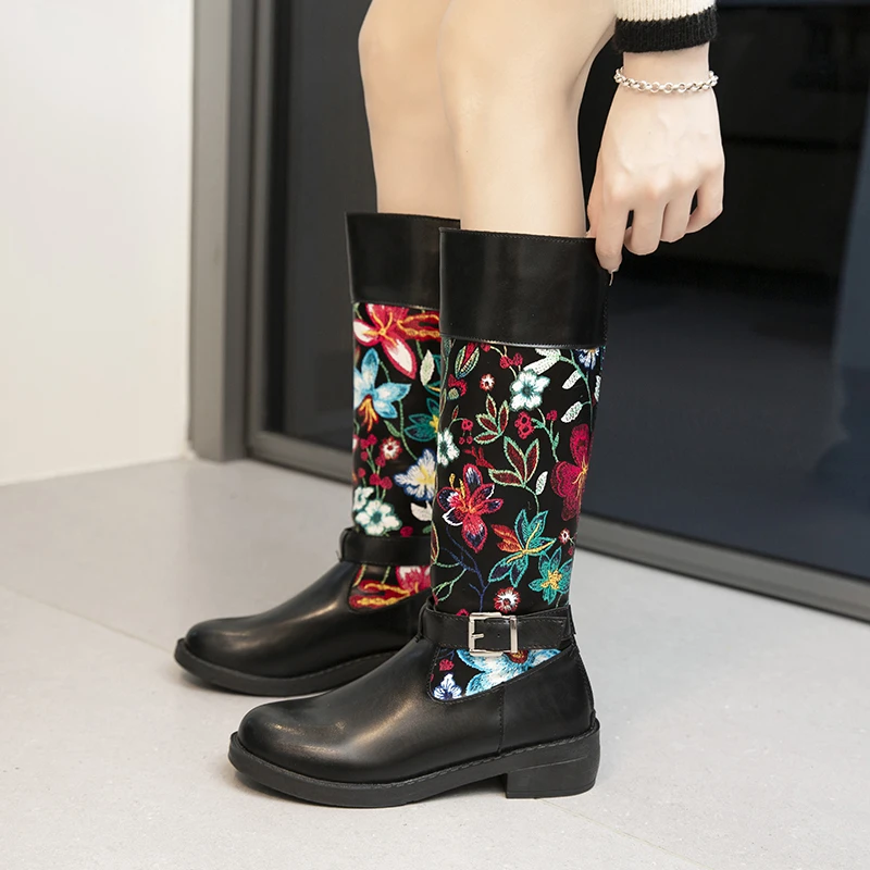 Women's Boots Autumn and Winter New PU Thick Heel Mid-boots Women's Outdoor Fashion Back Zipper Shoes Goth Punk Brand Designer