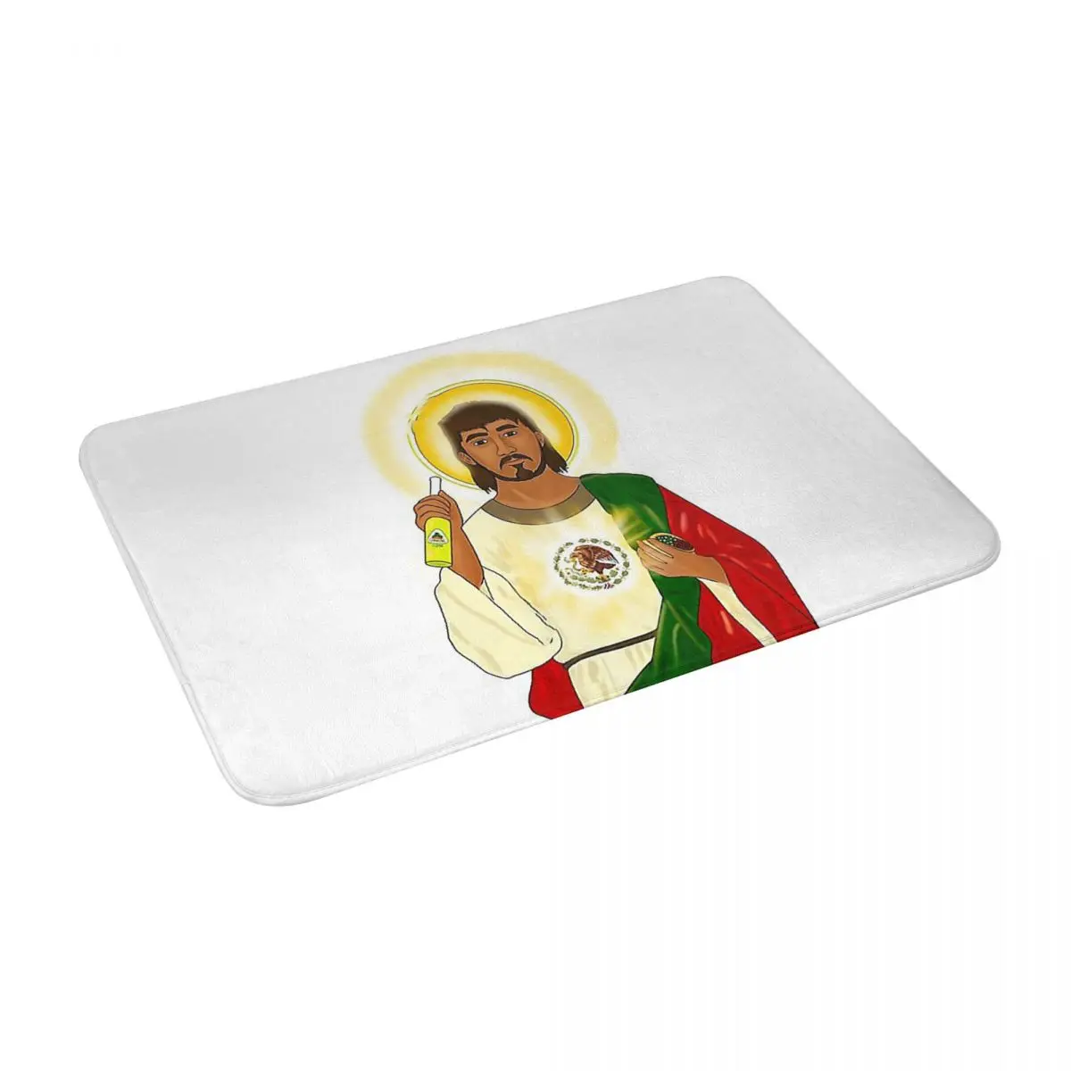 

Jesus Mexican Jesus Funny Design Bath Door Floor Mat Anti-slip Rug Carpet Entrance Living Room Home Kitchen Absorbent Doormat