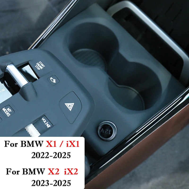 

Для BMW X1 Long X2 IX1 IX2 U10 U11 U12 Центральная панель управления Защитная накладка для беспроводной зарядки Силиконовая накладка Держатель стакана для воды Накладка