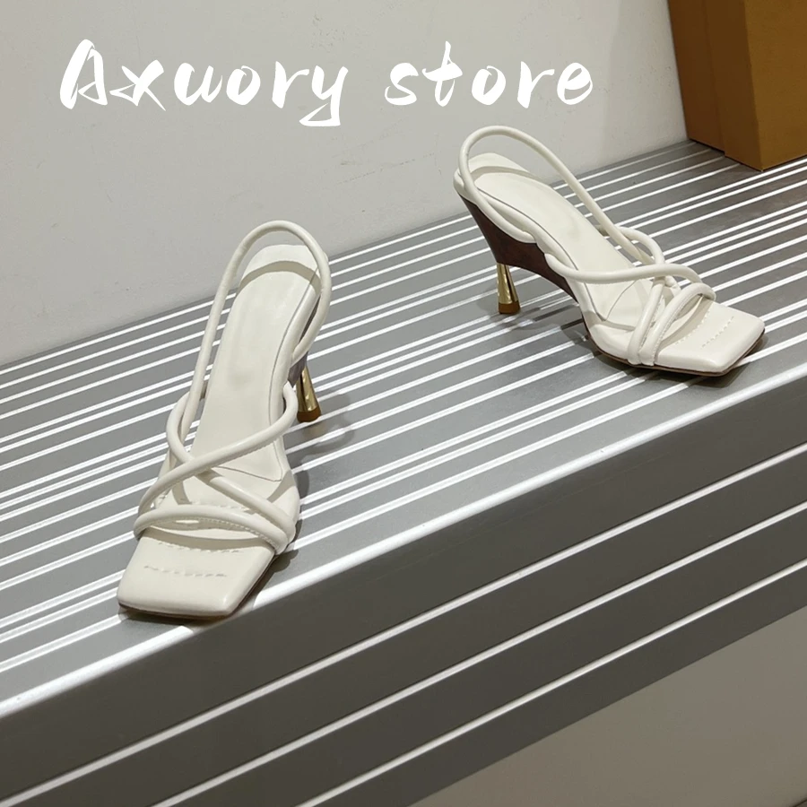 2023 New Sandals Women Round Toe Peep Toe Fairy Sandals Women Summer Women  Shopping Versatile Women's High Heels