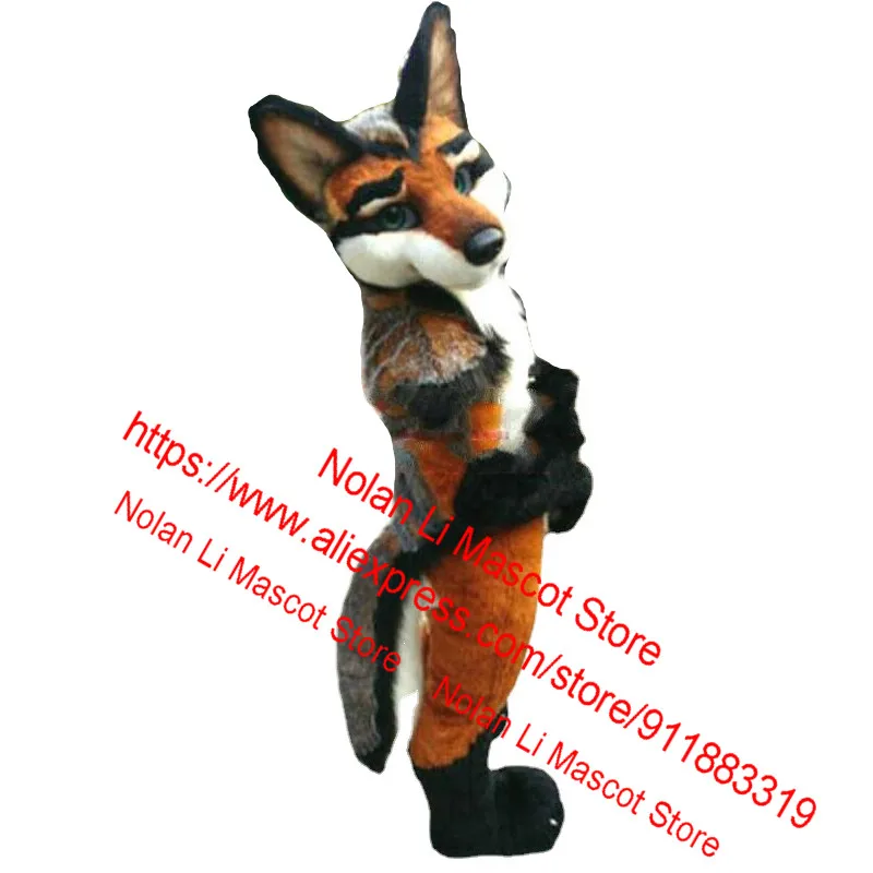 Заводская розетка длиннохвостый хаски собака лиса Волк Талисман Костюм унисекс