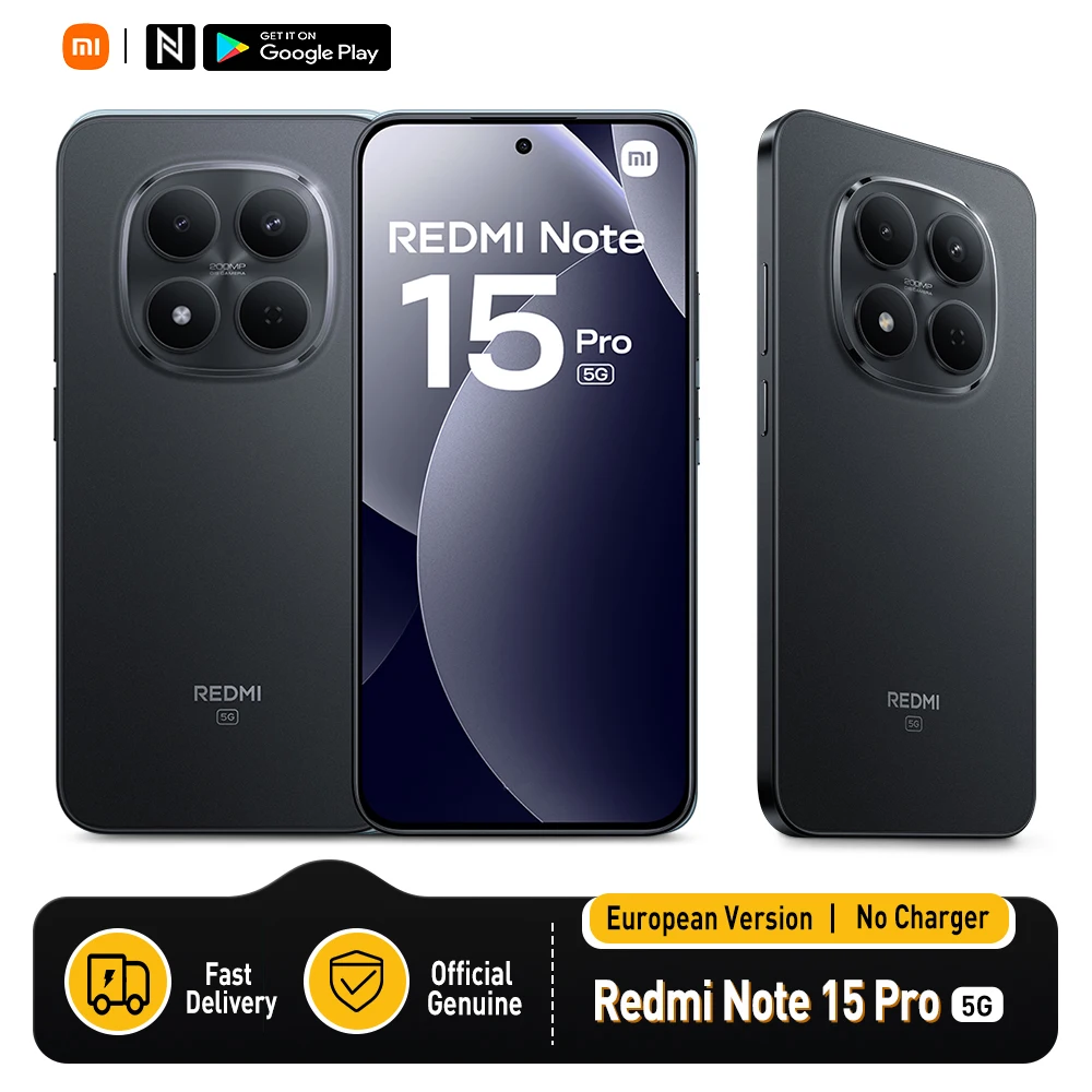 Xiaomi Redmi Note 15 Pro 5G European Version 256GB/512GB MTK Dimensity 7400-Ultra ,6.83