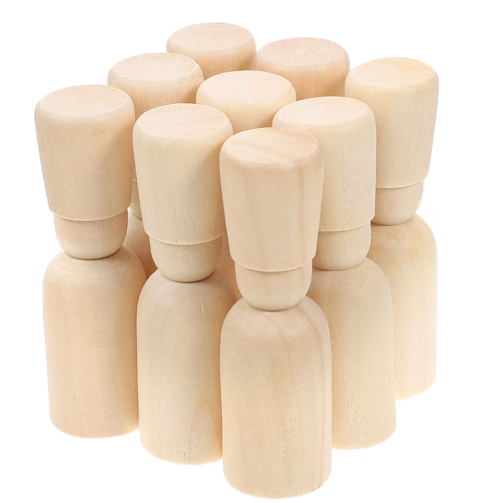 

20 Pcs DIY Painted Puppet Home Supply Wood Peg Toy Decor Kids Crafts Hat Figurines Graffiti Puppets Child Wooden Toys