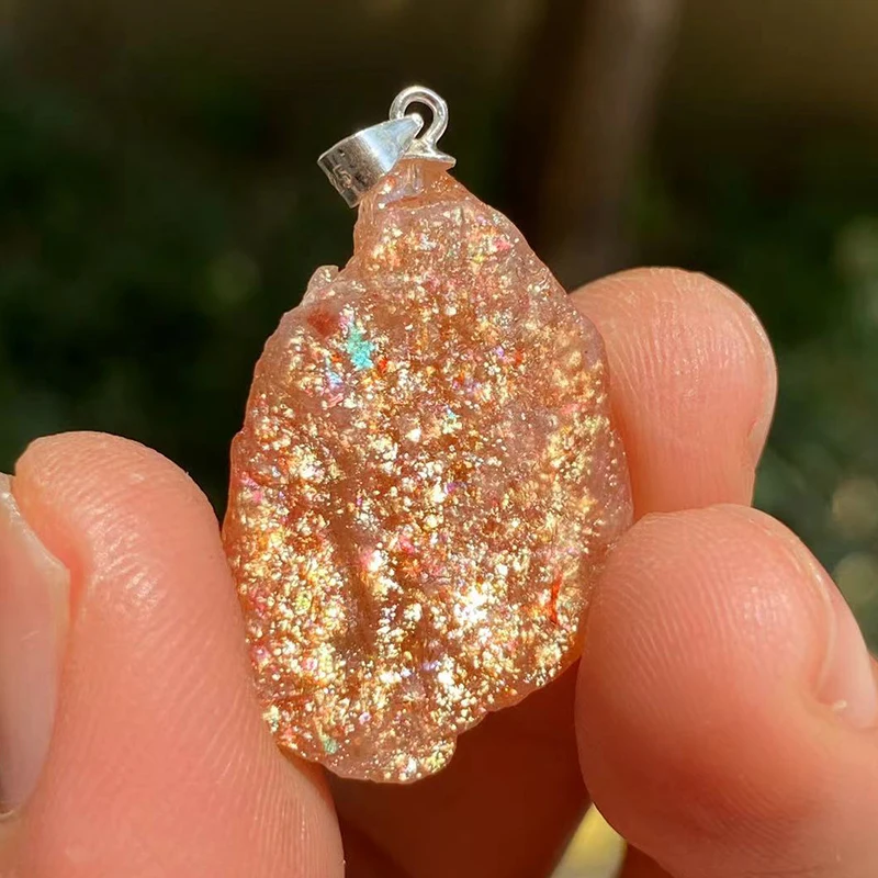 Пряжка из серебра 925 пробы с грубым натуральным драгоценным камнем