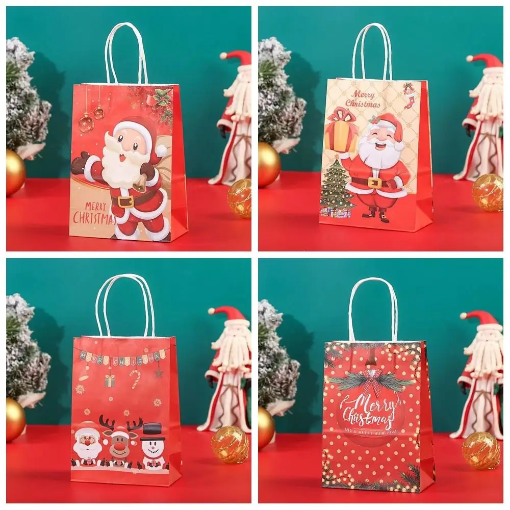 

Упаковочные сумки, Рождественский Декор, чехол для подарка, сумка для упаковки конфет, рождественские подарочные пакеты с оленем, Подарочна...