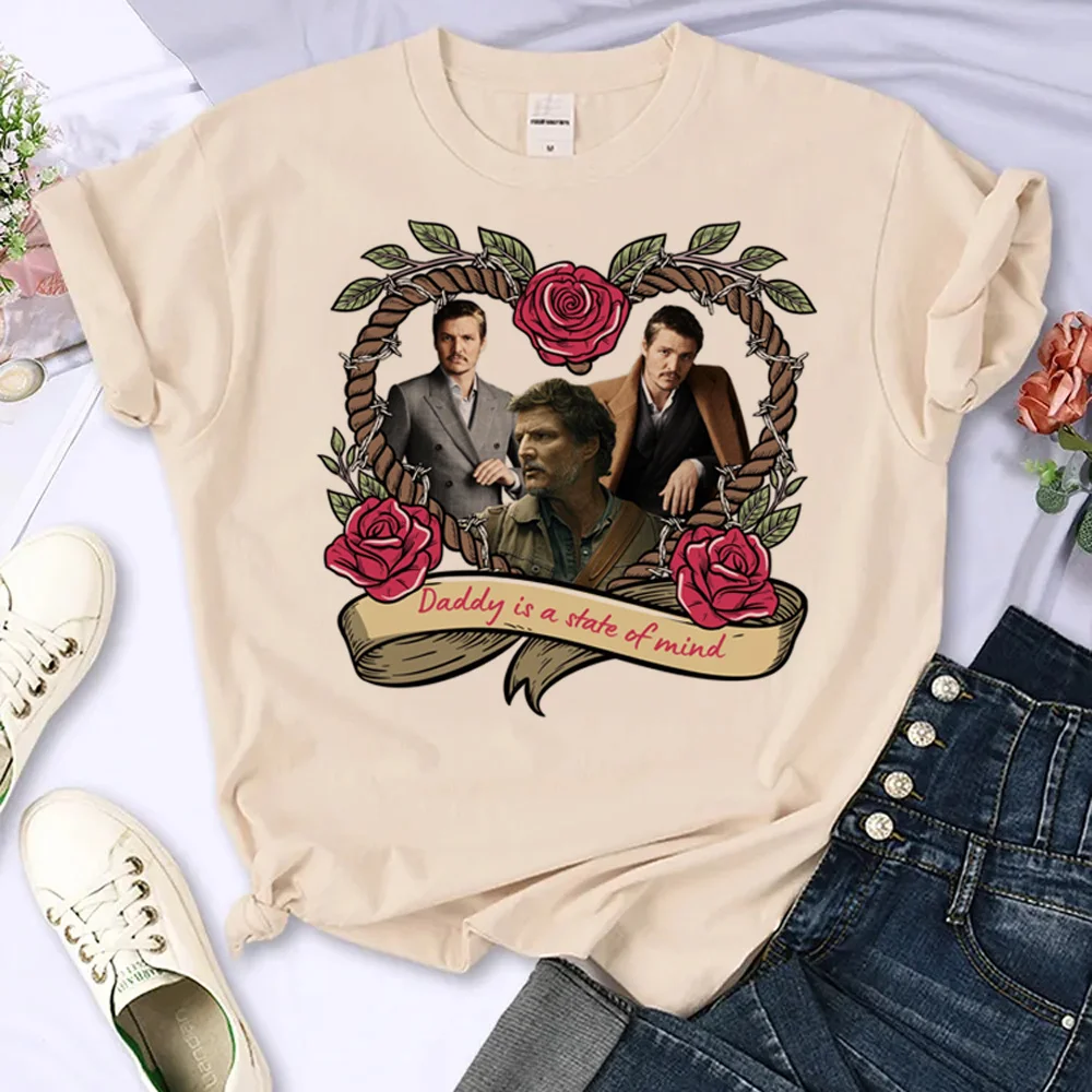 

Pedro Pascal Tee women graphic manga anime Tee girl streetwear 2000s comic clothing