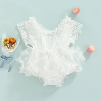 baby girl newborn o neck short sleeve floral lace jumpsuit mesh butterfly jumpsuit outfit birthday party clothing costumes