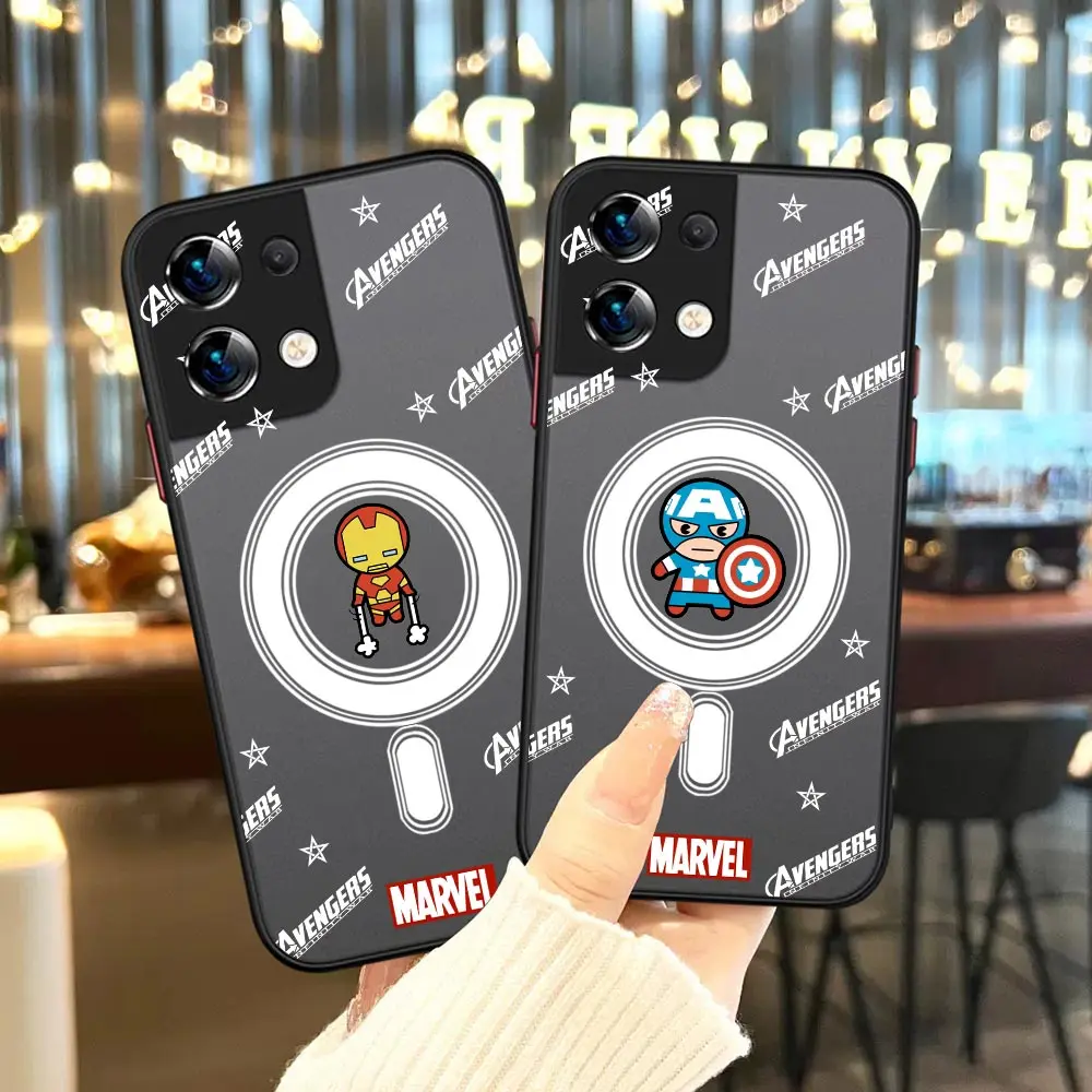 

Marvel Cute Funny Avengers Hero Cartoon Matte For OPPO Reno 7 Case For OPPO Reno 8 7 7Z 6Z 6 5 Pro Plus 4 4SE 3 2 2F Z Pro Plus