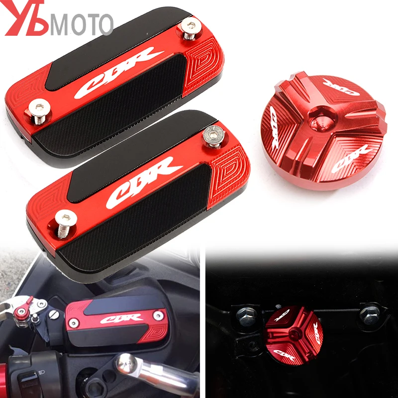 

Moto Brake Fluid Reservoir Cover & Oil Filler Cap For HONDA CBR600RR CBR 900 929 954 RR CBR1000RR CBR 600F 650R