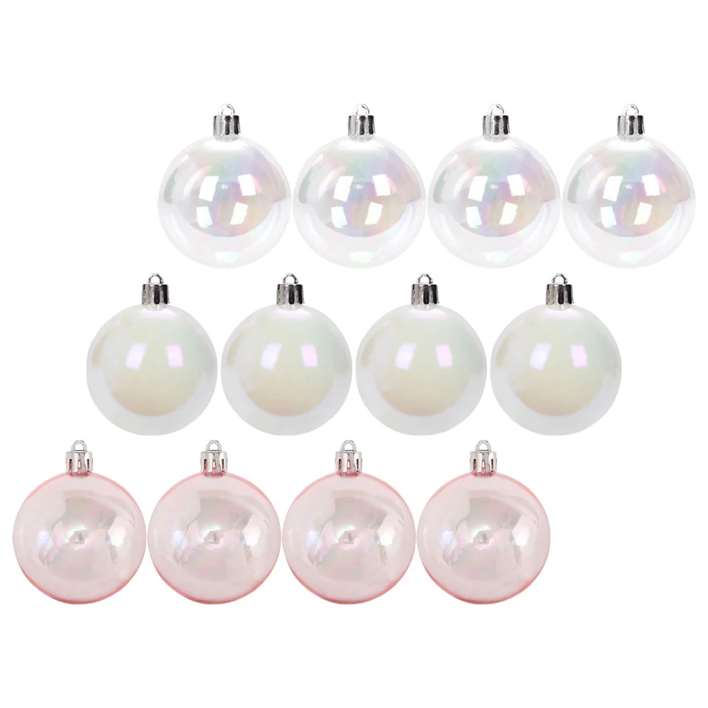 12 шт. красные рождественские украшения пузырь красочный шар прозрачное