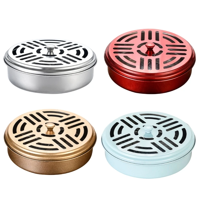

Incense Box Stainless Spiral Holder Incense Holder withCover F2TC
