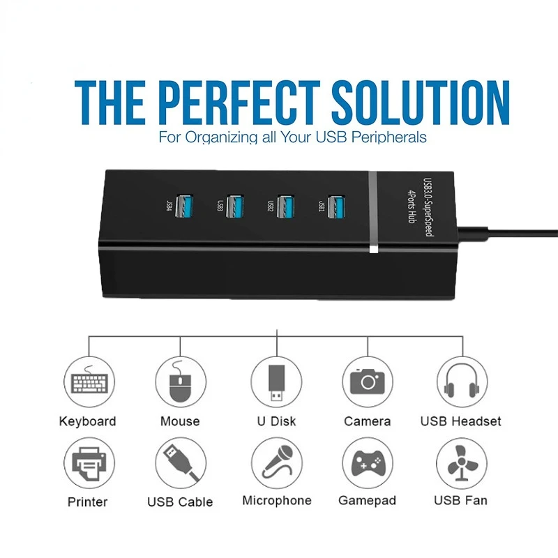 Концентратор USB 3 0 Тип C 4 порта 2 мульти-разветвитель расширитель для MacBook Air Lenovo