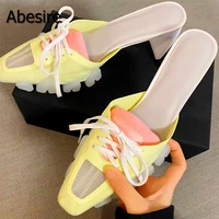 sexy queen gladiator sandals knit women lace up mesh for breathable comfort sandals pointed toe high heels women zapatilla