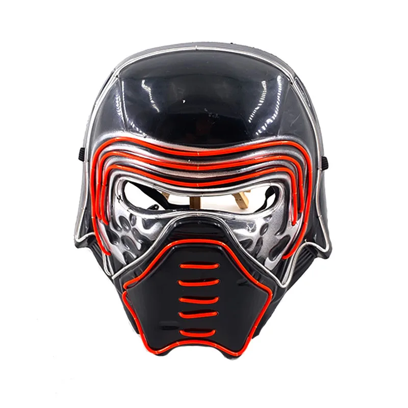 Маска для лица с подсветкой на Хэллоуин светодиодная светящаяся неоновая маска