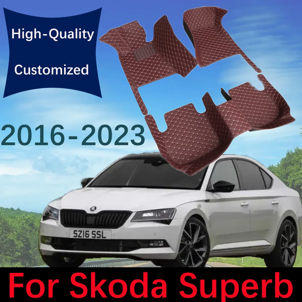 

Автомобильные коврики на заказ для Skoda Superb B8 2016 2017 2018 2019 2020 2021 2022 строительные коврики подставки для ног аксессуары