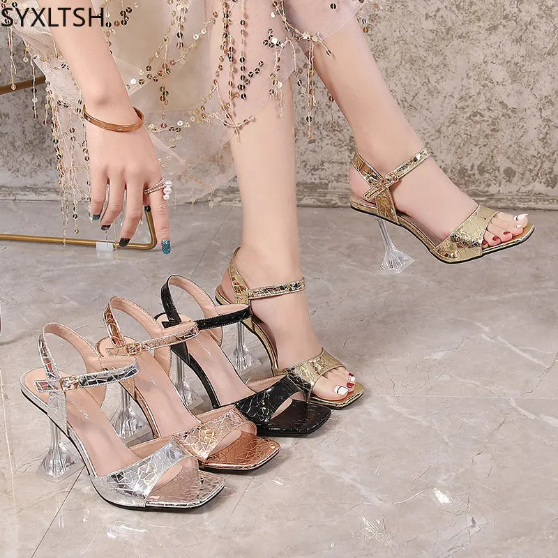 

Square Toe Ladies Shoes Summer Sandals Women 2023 Tacones High Heels Pumps Women Shoes Sandals for Women босоножки на танкетке