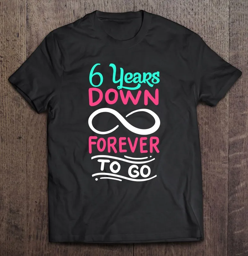 

Футболка мужская хлопковая с надписью Forever To Go, 6 лет выпуска по случаю 6 лет