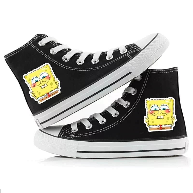 

Funny Piestars and Sponge Canvas Sneakers High-top Casual Shoes for Kids Youth