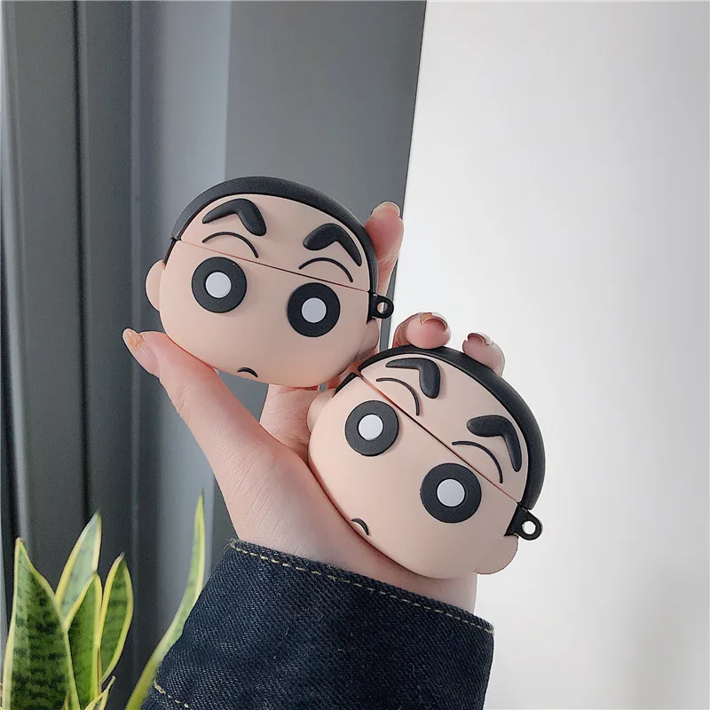 

New Cute Crayon Shin-Chan Applicable To Airpods Pro Headset Case Superman Apple Wireless Bluetooth Generation 2 Soft Protective