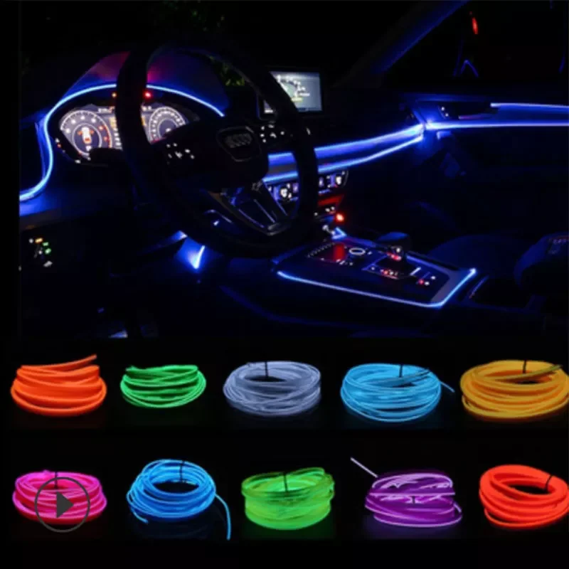 

interior LED lights with flexible neon lights with USB drive 1M / 2M / 3M / 5M hot style led lights аксессуары для авто LED