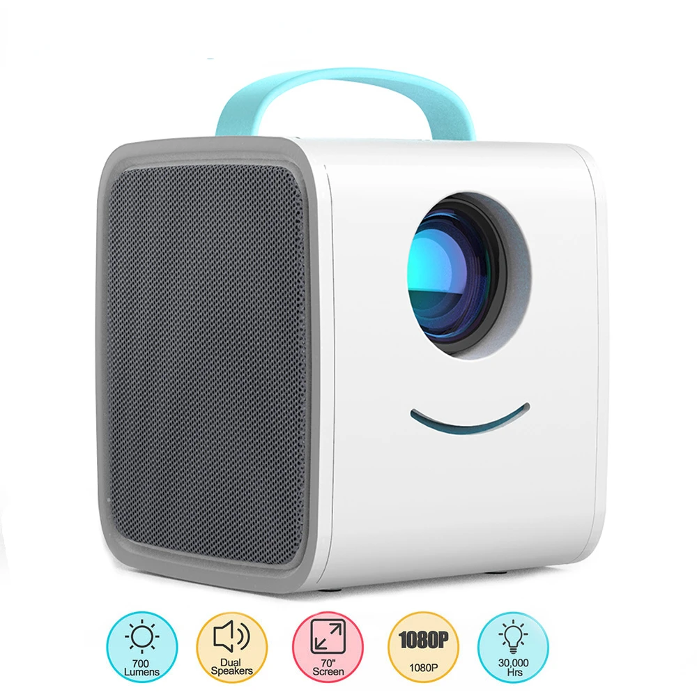 

Q2 Mini Projector LED,700 Lumens Pico Projector HDMI USB AV Port Portable Kids Story Projector for Christmas Gift